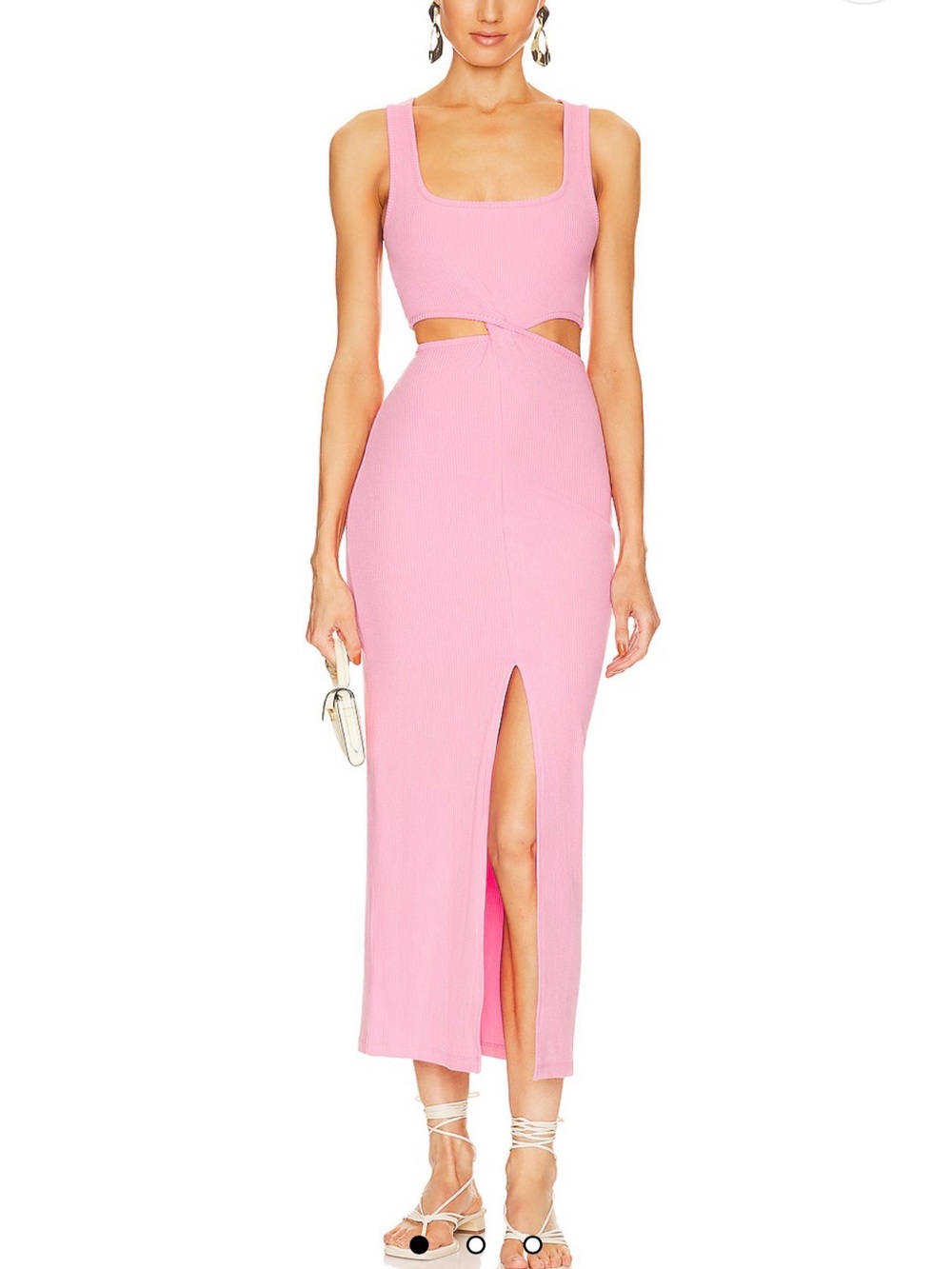 L Space Pink Cutout Scoop Neck Maxi Dress